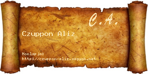 Czuppon Aliz névjegykártya